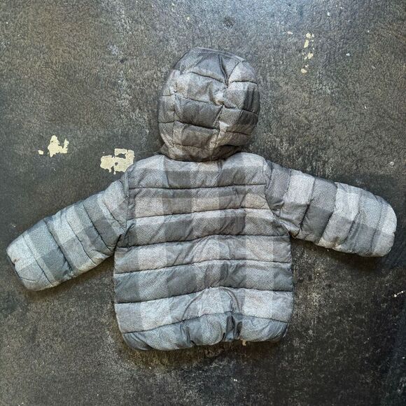 Baby Gap Zip Up Plaid Puffer Jacket Size 18-24 Months 100% Polyester Casual - Picture 6 of 7